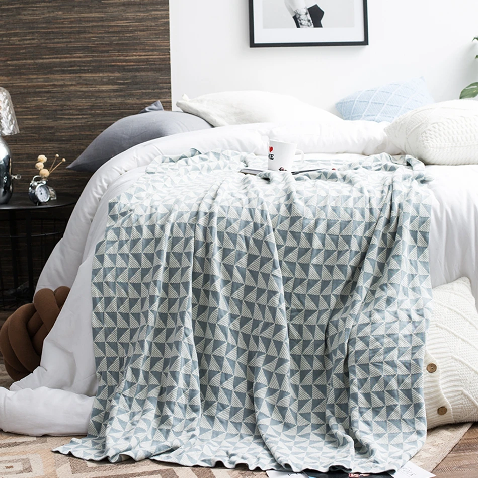Blankets for Beds Geometric Printed Super Soft Blankets Summer Throw
