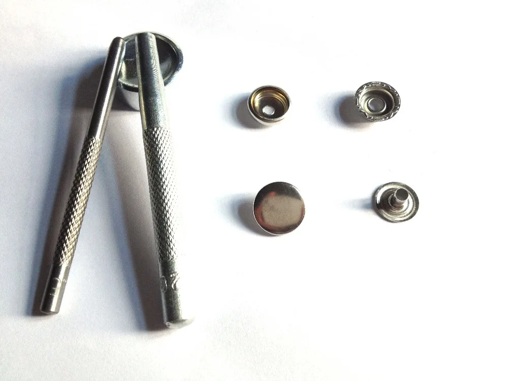 50 Sets Sew On Snaps Buttons Metal Snaps Fasteners Press Craft Accessory 12//15mm