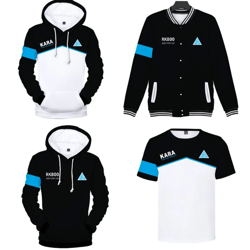 2018 Hot Games Detroit Become Human 3D Print Hoodie Sweatshirt