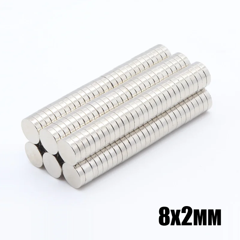 

500pcs 8x2 mm N35 Super Strong Powerful Small Round Rare Earth Neodymium Magnets 8 mm x 2 mm Small Round Magnet