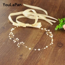 YouLaPan HP39 свадебная тиара Свадебный повязка Свадебные украшения для волос Свадебные ободок жемчужные свадебные аксессуары для волос