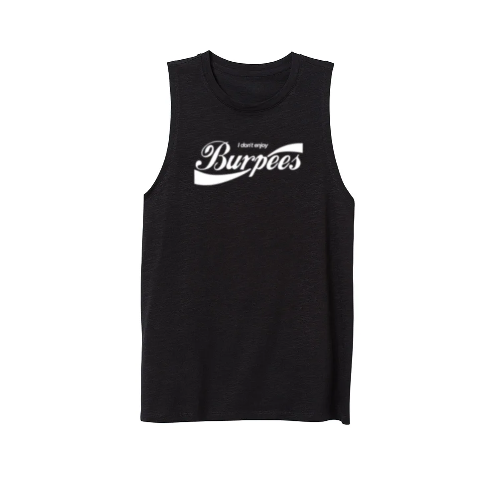 

Womens I Don't Enjoy Burpees Crossfit Fitness Casual Tank Vest Sleveless Tops Shirts