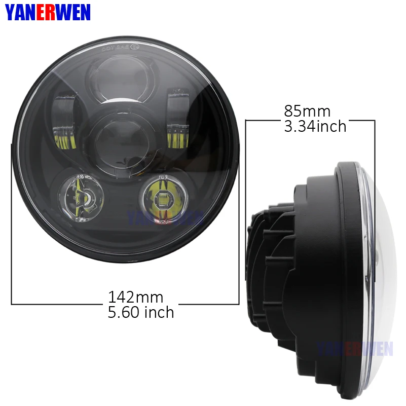 Светодиодный фонарь 5-3/4 "5,75" дюймов 45 вт высокий/Низкий Луч совместимый для Moto Dyna Street Bob Super Wide Glide Low Rider для мотоцикла