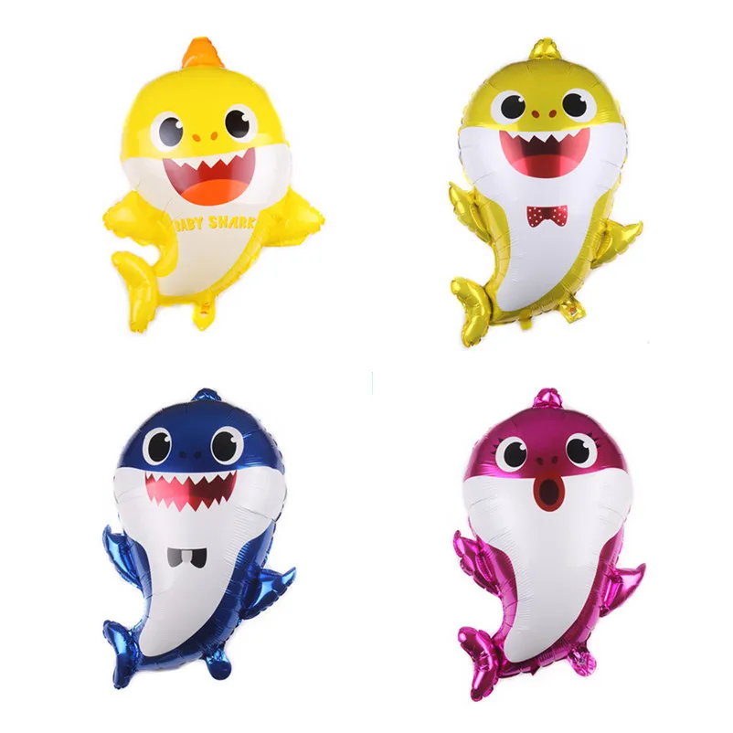 

Hot Song 49*66CM Baby Shark Birthday Theme Aluminium Foil Balloons 3d Baby Shark Party Kids Birthday Party Decorations Supplies