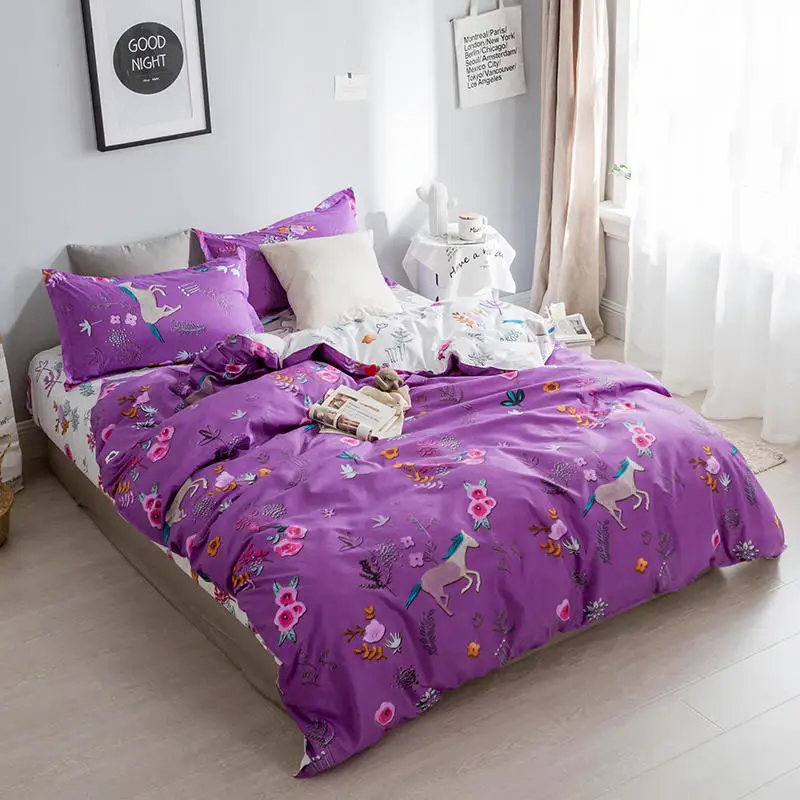 

Fashion Cartoon Bedding Sets Fabric Bed linens Duvet Cover Sheet Pillow Cases