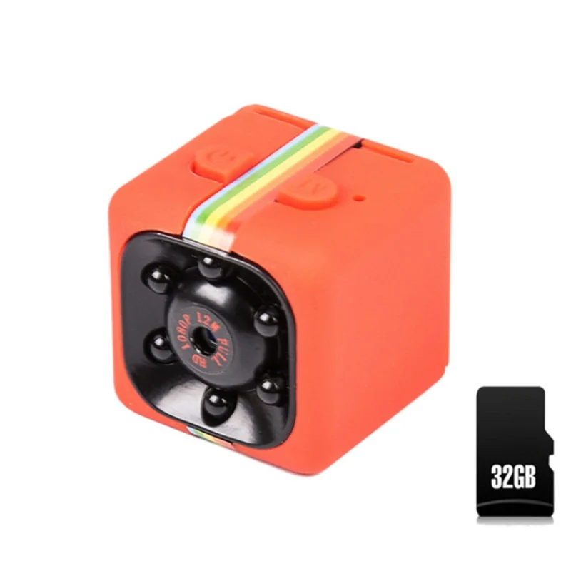  SQ11 Mini Camera Security Camcorders Car Video Recorder Built in Micphone 1080p With 32GB TF Card