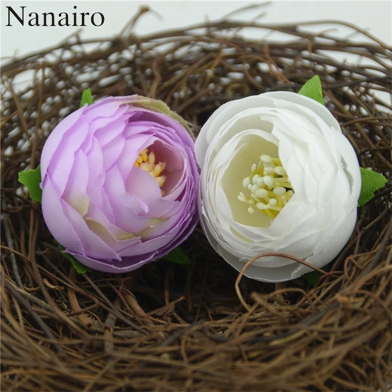 

30pcs Mini Silk Artificial Rose Tea Bud Flower Head For Home Wedding Decoration Scrapbooking DIY Wreaths Handcraft Decoration