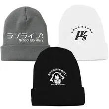 Мода унисекс LoveLive Школа Idol дневник Нико Ядзава Beanie хлопковые Вязаные Лыжные Skullies Хип-хоп мешковатая шапка для девочек зимняя шапка для косплея