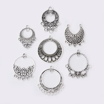 

10pcs Hollow Chandelier Earring Connectors Charms Pendant Carved Eyes Jewelry Findings