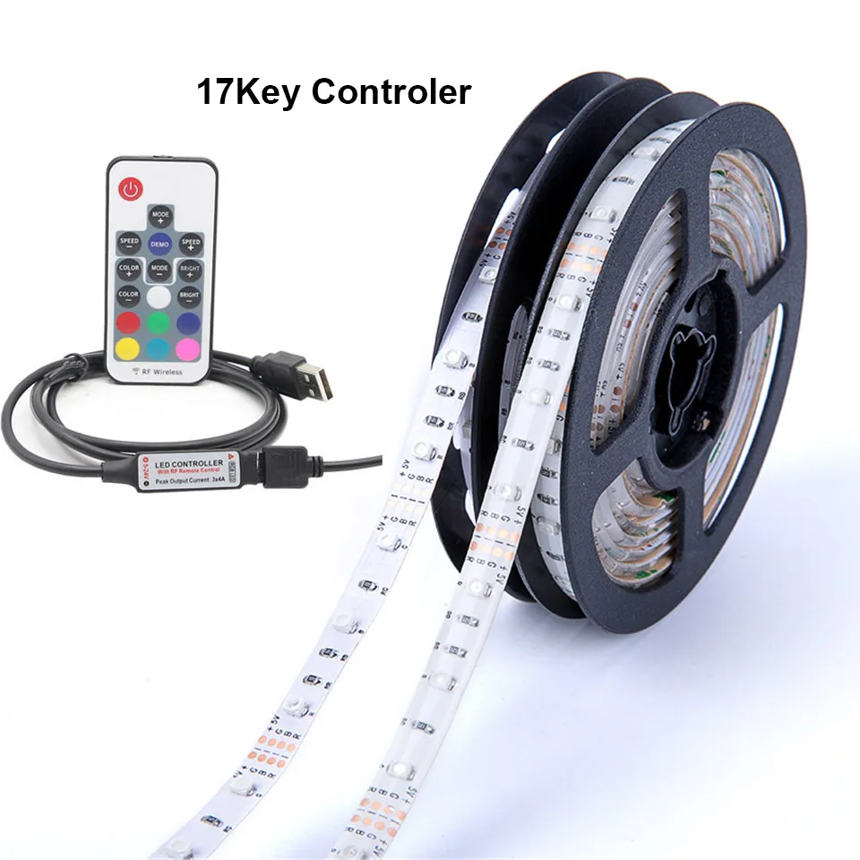 5v usb 3528 warmwhite cool white rgb led strip124
