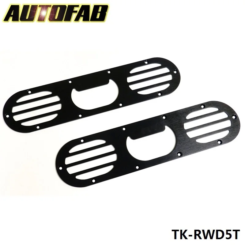 2 шт. Алюминиевый задний бампер гонки воздуха диверсии диффузор Gunmetal для Honda Civic AF-RWD5T - Цвет: Черный