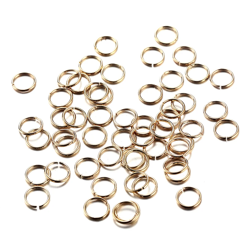 1000 шт./лот диаметр 5 мм 8 розовое золото серебро цвет открытые кольца ювелирное
