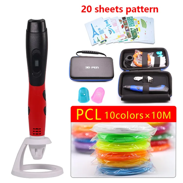Best Offers USB 3D pen uses PCL eco-friendly filament, safer at lower temperatures, with a beautiful tote bag, the best Christmas gift