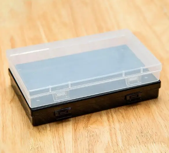 

1pcs Black/Clear Plastic Jewelry Storage Boxes Beads Crafts Case Containers