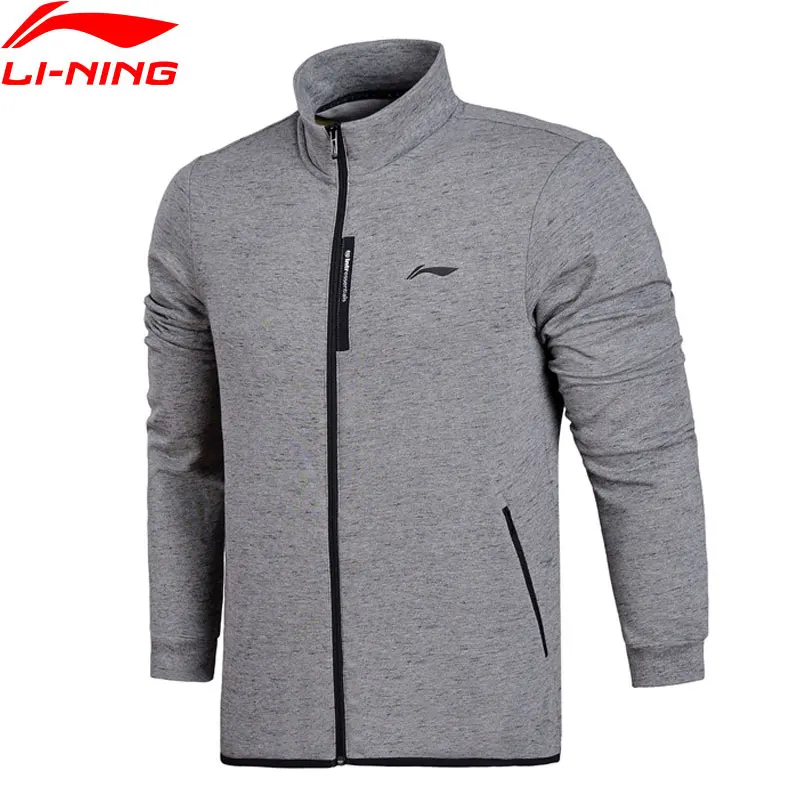 

(Clearance Sale)Li-Ning Men FZ Knit Top Training Sweater Slim Fit Jackets LiNing Double Fleece Sports Sweaters AWDN041 MWJ2521