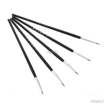 

5pcs/set Nylon Hair Brush Hook Line Pen Artist Watercolor Acrylic Painting Oil Painting Brush Set Art Drop ship