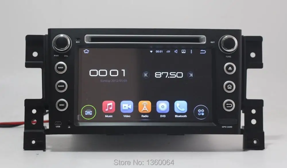 Best Quad Core Android 5.1 Car DVD for Suzuki Grand Vitara with Navigation system Radio WIFI 4G audio video player support OBD DVR 8