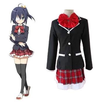 

Anime Love Chunibyo & Other Delusions Girls' School Uniform Rikka Takanashi Cosplay Suit Women's Halloween Party Event Costumes