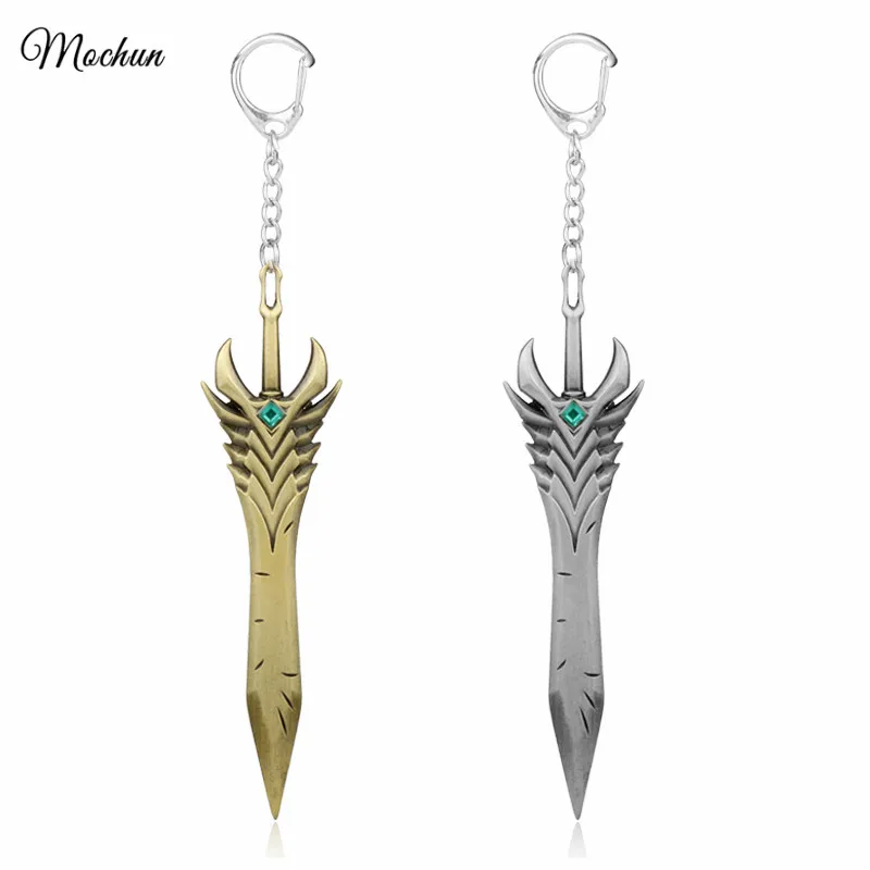 

MQCHUN 2 Colors Hot Game Jewelry Keychain LOL Darkin Blade Aatrox 's Weapon Keyring Arbitration Paladin Key Chain Ring Holder