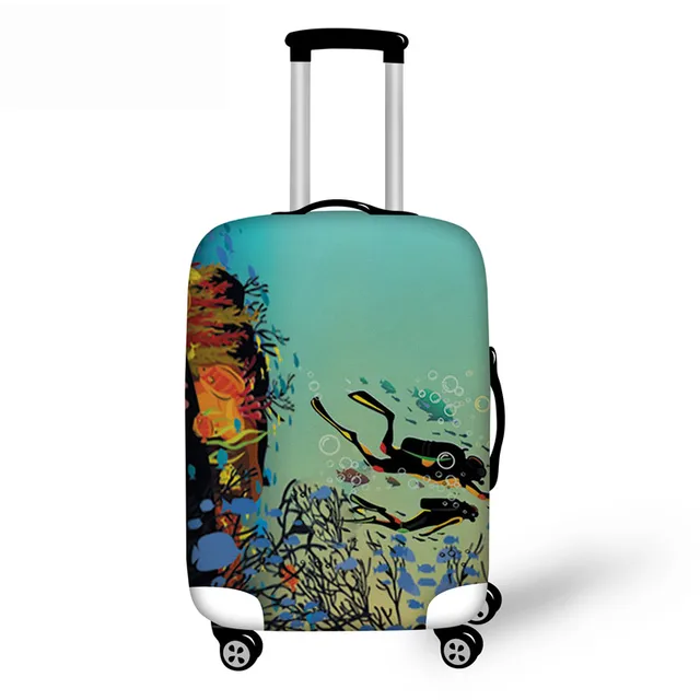 FOLPPLY Cute Crayfish Lobster Luggage Cover Baggage Suitcase Travel Protector Fit for 18-32 Inch FOLPPLY Cute Crayfish Lobster Luggage Cover Baggage Suitcase Travel Protector Fit for 18-32 Inch