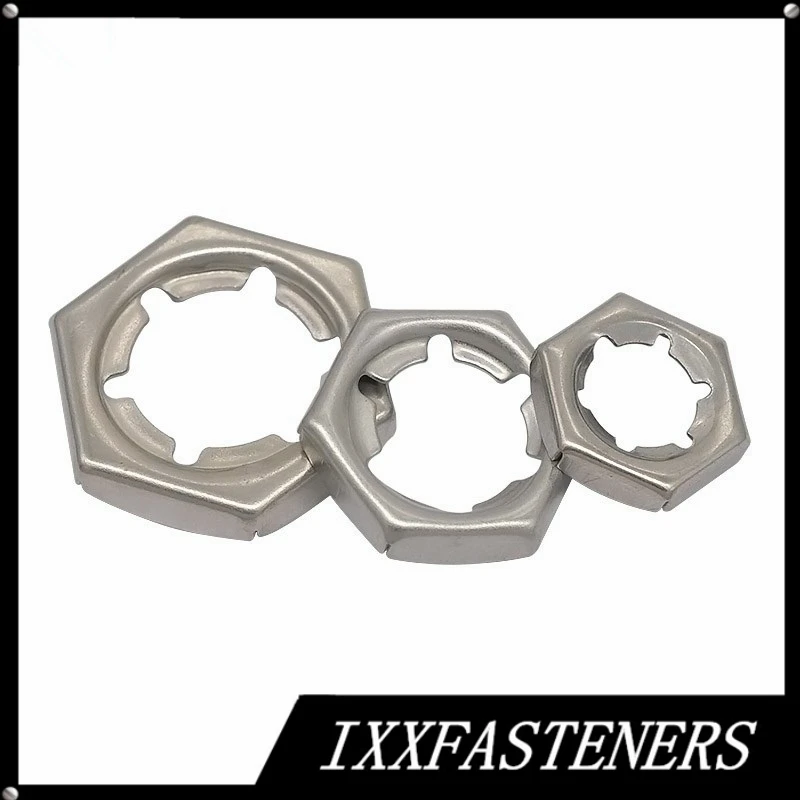 

M6 M8 M10 M12 M16 M20 Carbon Steel 65Mn DIN 7967 Lock Nut Palmutter Self Locking Stamping Nut