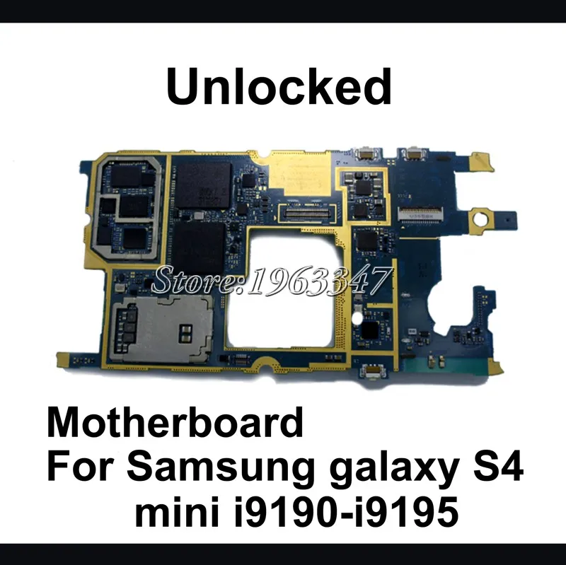 Original Unlocked For Samsung galaxy S4 mini i9195 i9190 motherboard 100 working mainboard with logic system