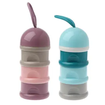 

Portable Newborn Baby Feeding Milk Container Infant Kids Formula Milk Powder Three Grid Candy Snacks Supplies Boxes