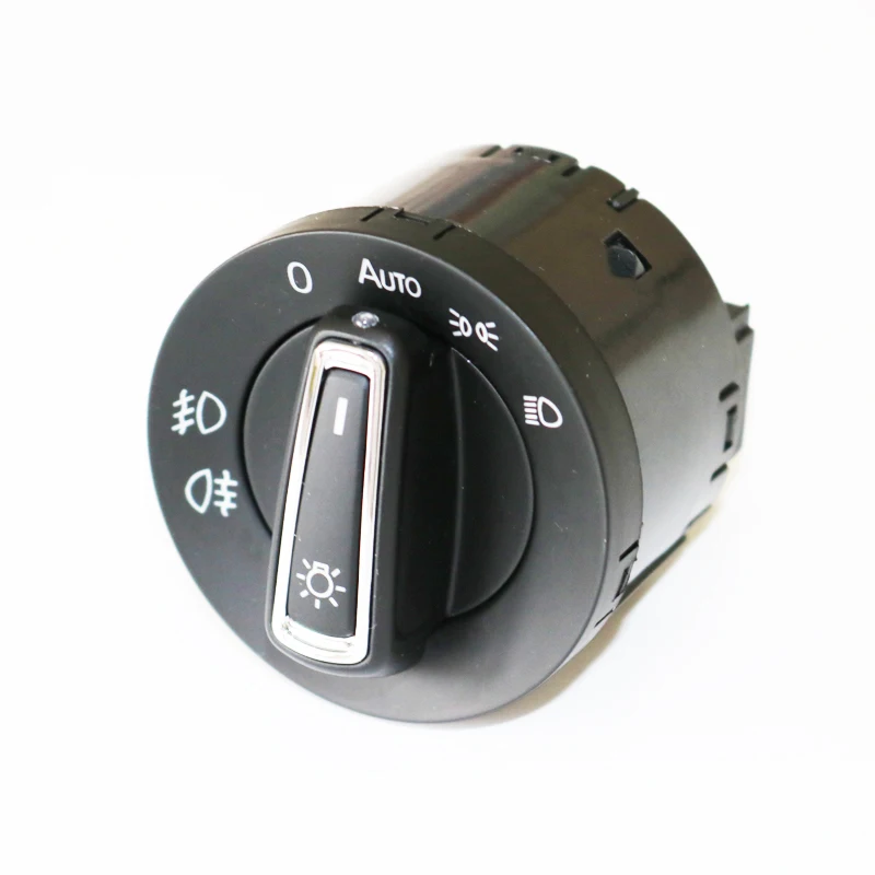 

ELISHASATR Updated Chrome Head Light Control Switch With Auto L/C Function For V W Golf 7 MK7 5GG 941 431D 5GG941431D