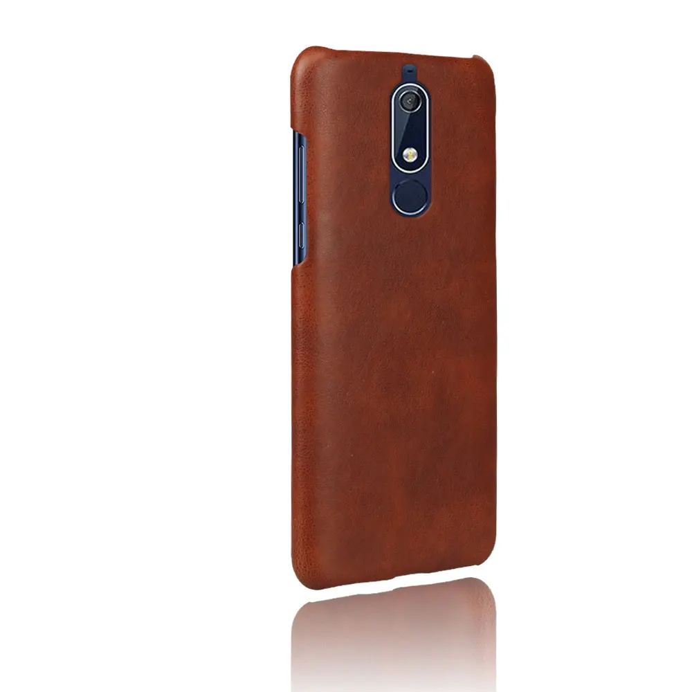 For Nokia 5.1 Case 6 Colors Available Phone Cases For Nokia 5.1 Black Brown Leather Case For Nokia5.1 Back Covers Coque DropShip (23)