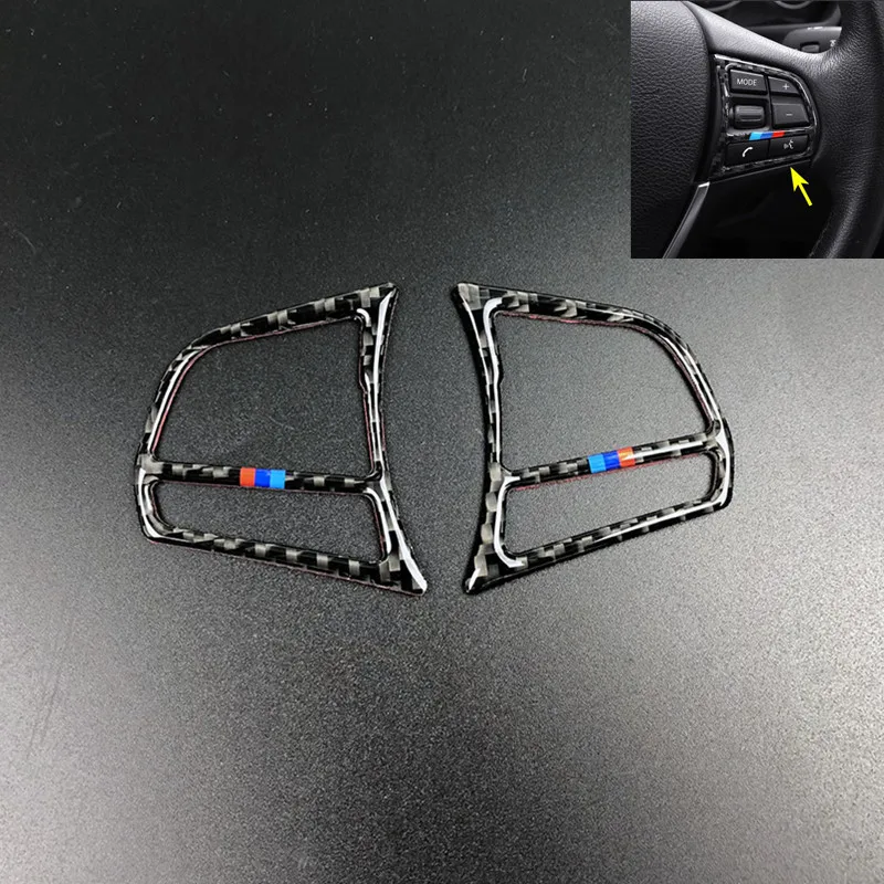 Для BMW 3 4 серии F30 2013-2018 3GT F31 F32 F34 F36Carbon Fiber кнопки для руля рамка накладка наклейка