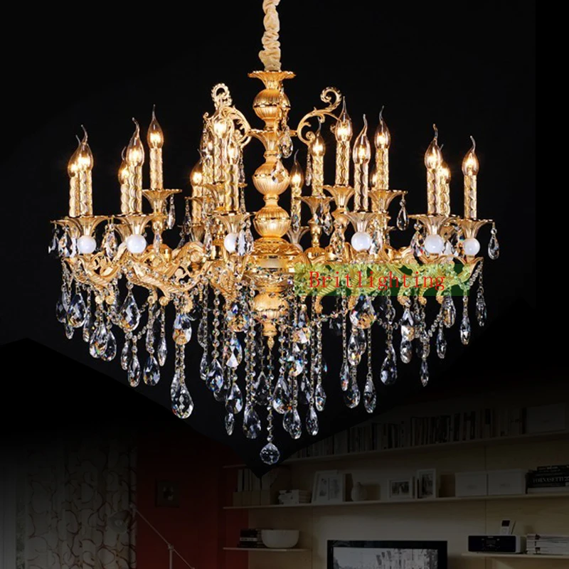 Gold Plated Zinc Alloy Crystal Chandelier Antique Gold Plated Zinc Alloy Crystal Chandelier Antique Kitchen Island Light Vintage Hanging Lamp For Hotel In Chandeliers From Lights