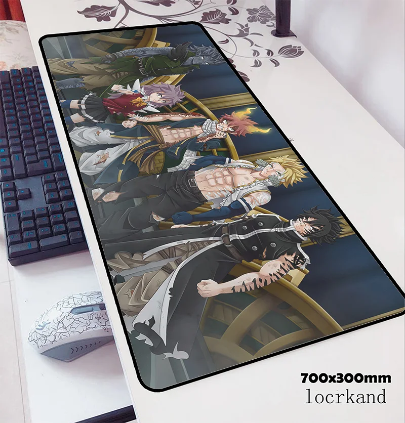  fairy tail mouse pad 70x30cm gaming mousepad anime gel office notbook desk mat Customized padmouse 