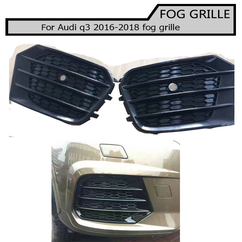 

Black Front Fog Grill Grille For Audi Q3 Hatchback 2017 2018 2016