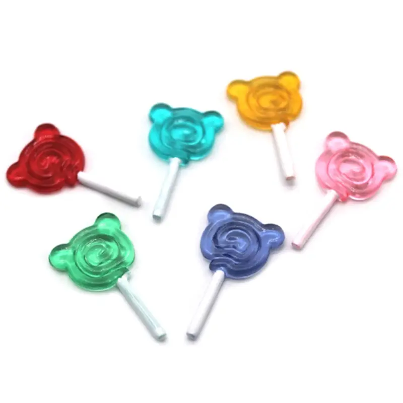 

1:12 Scale Bear Shape Lollipop Simulation BJD Dollhouse Miniature Toy Doll Food Kitchen Living Room Accessories 6 Color