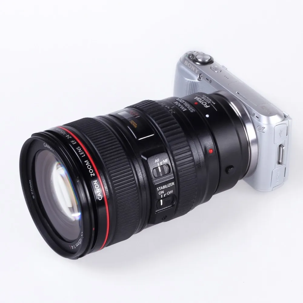 FOTGA Электронный Автофокус AF адаптер кольцо объектива для Canon EF-S объектив для sony NEX E крепление A7 A7R