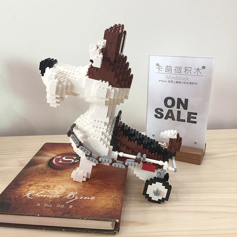 Строительная звезда Beagle Hound Шнауцер такса овчарка Собака Животное 3D модель животного Алмаз Мини Строительные маленькие блоки игрушка без коробки