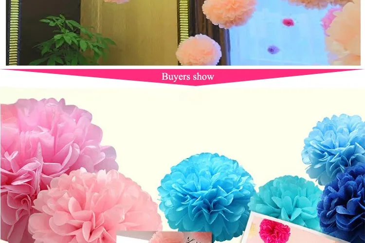 FENGRISE Pom Poms 1 шт. 30 см бумажные шарики из искусственных цветов Свадебные украшения вечерние товары для дома автомобильные декоративные