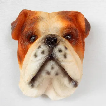 

dog dog's head Magnet Cute iron mural ornament personality decoration craft boutique small gifts model Statuette Animal crafts