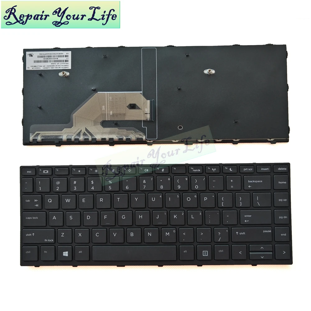 

Repair You Life laptop keyboard for HP for Probook 430 G5 440 G5 445 G5 US standard keyboard new L21585-001 9Z.NEESW.001