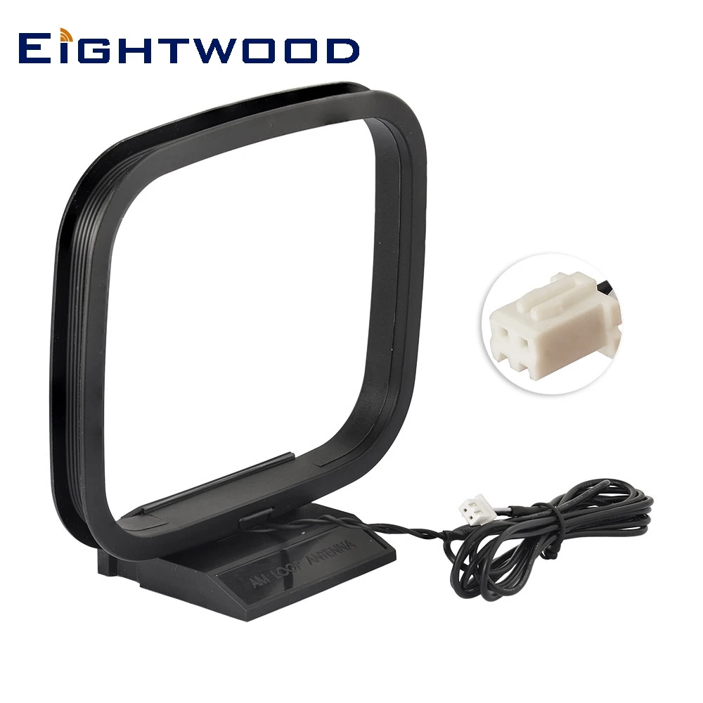 

Eightwood Indoor AM Antenna 2-Pin Mini Connector for Sony Philips Curtis Compact Disc Receiver Radio Audio System