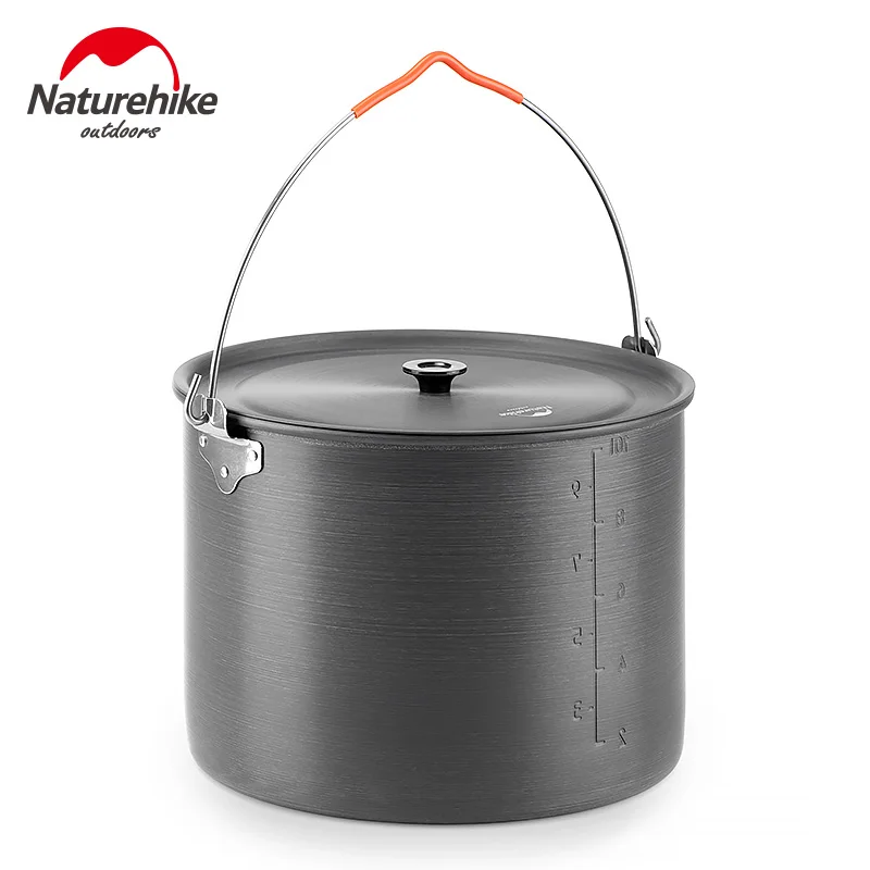Походная посуда Naturehike, 10 л, большая емкость, подвесной горшок, посуда для пикника, туристическая, Ультралегкая, 1,1 кг, алюминиевый сплав, порт... Походная посуда Naturehike, 10 л, большая емкость, подвесной горшок, посуда для пикника, туристическая, Ультралегкая, 1,1 кг, алюминиевый сплав, порт...