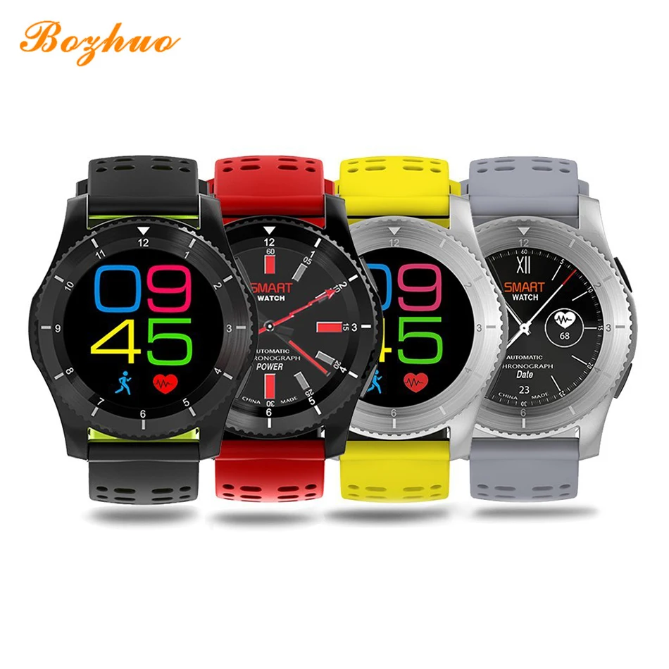 

BOZHUO S8 Smart Watch Step Calorie Heart Rate Monitor Blood Pressure SIM Card Slot Message Notify for Android IOS Phone Watch