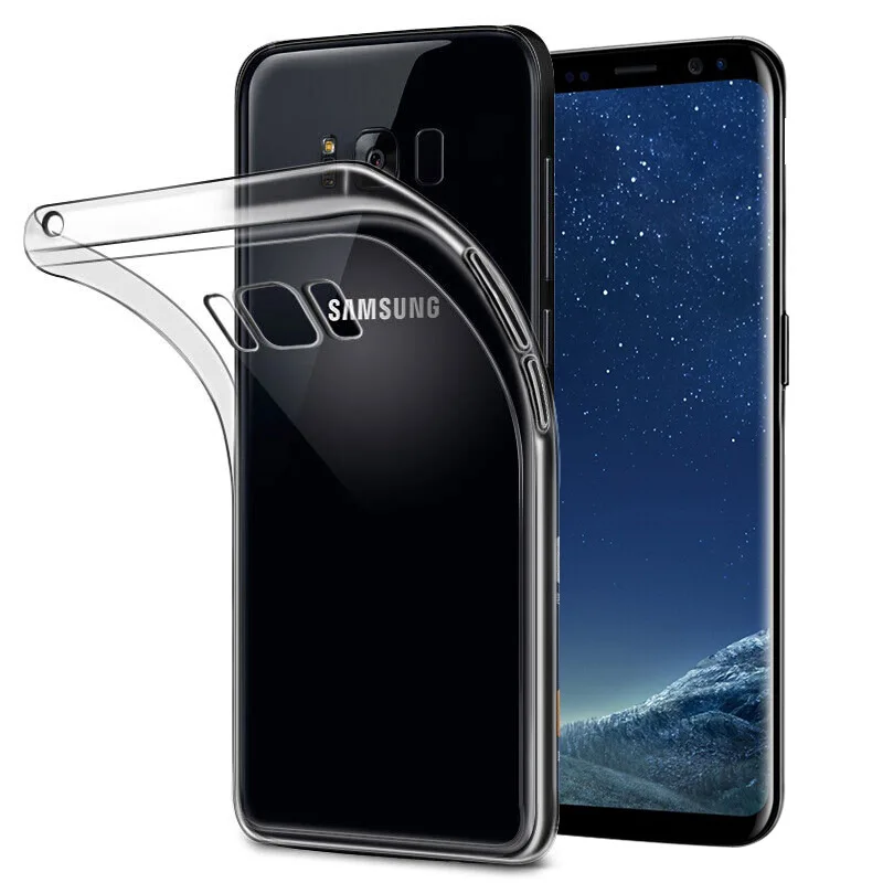 

For Samsung S8 S9 S10 plus Premium Case Slim Crystal Clear Transparent Soft TPU Cover Silicone Case Mobile Phone Skin Shell Bag