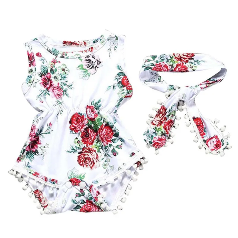 Комбинезон с цветочным принтом для новорожденных 2 шт.|baby girl|baby girl floralnewborn infant |