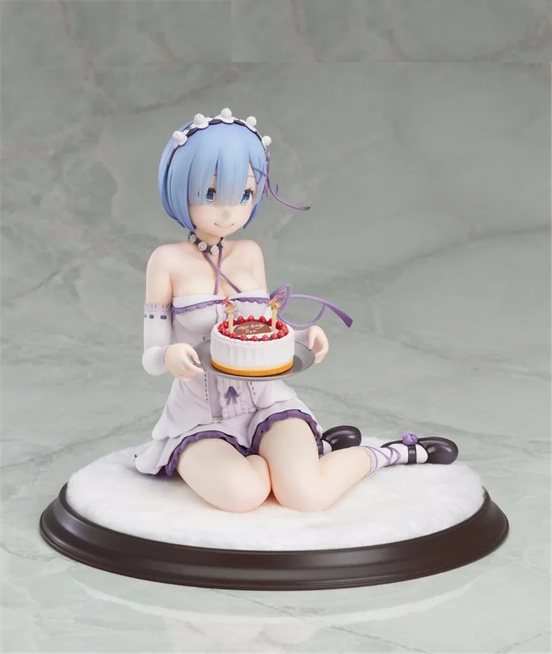 Аниме: жизнь в другом мире от нулевых фигур Rem birthday cake ver. ПВХ Фигурки