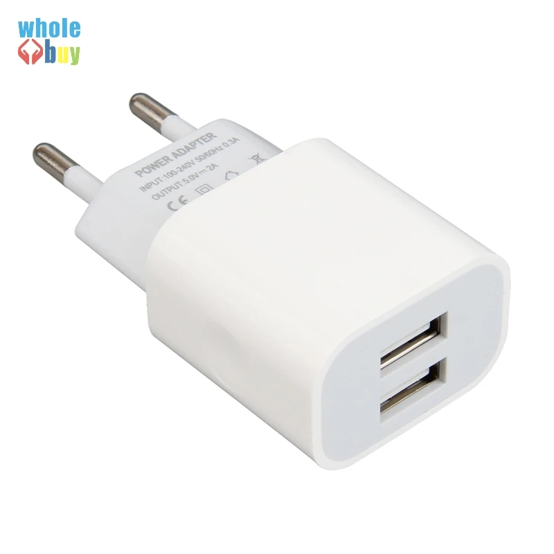 US $229.37 100pcsLot Plug Adapter 5V 2A 2 Usb 2USB 2 Ports US Plug Phone Travel Charger Stocket For Iphone 5 6 7 8 Samsung New