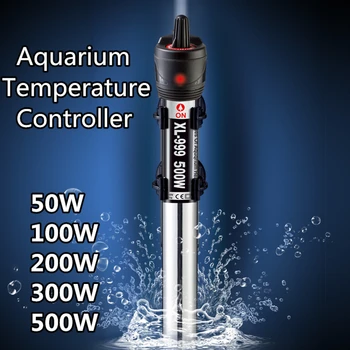 

Stainless Steel Submersible Aquarium Heater Water Fish Tank Adjustable Temperature Controller For Aquarium 50/100/200/300/500W