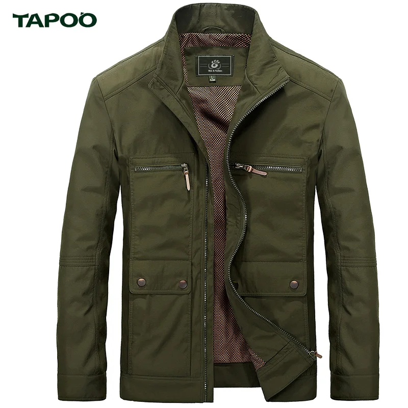 TAPOO Military Style Mens Jackets And Coats Casual Bomber