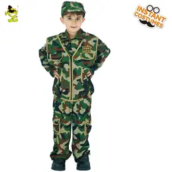 Детские камуфляжные костюмы для мальчиков в стиле милитари, одежда для костюмированной вечеринки, детская одежда для ролевых вечерние игр