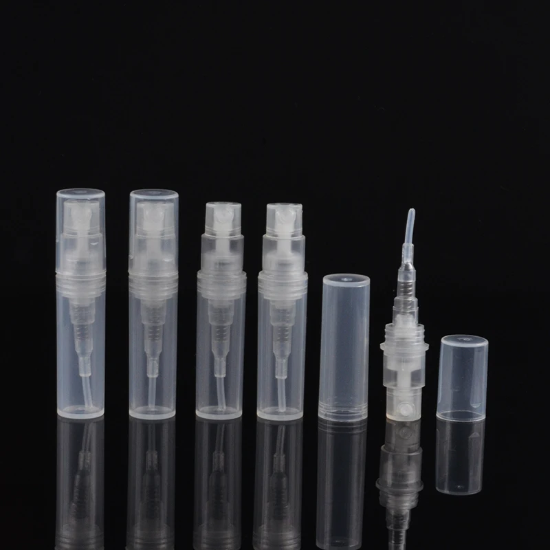 MUB 2 ml (50pcs/lot) Plastic Refillable Oil Bottles Atomizer Sample